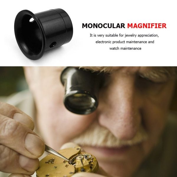 5pcs Eyepiece Magnifier Glass Lens Eyepiece Type Repair Magnifier, Times: 20X - Image 3