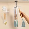 Multifunctional Rotating 7 Claws Hook Kitchen Storage 360 Degrees Without Trace Hooks (White) - Image 5