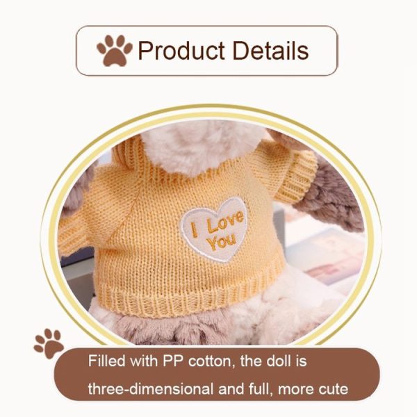 Cute Dressing Teddy Plush Toys Decorative Gift Plush Doll, Color: Naked Dog - Image 4