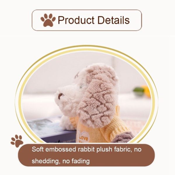 Cute Dressing Teddy Plush Toys Decorative Gift Plush Doll, Color: Naked Dog - Image 5