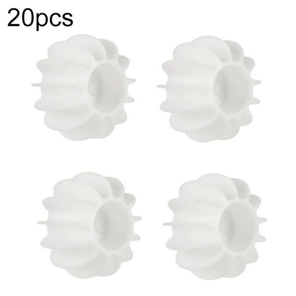 20pcs Laundry Ball Stain Removal Anti-tangle Cleaning Ball For Washing Machine (White)