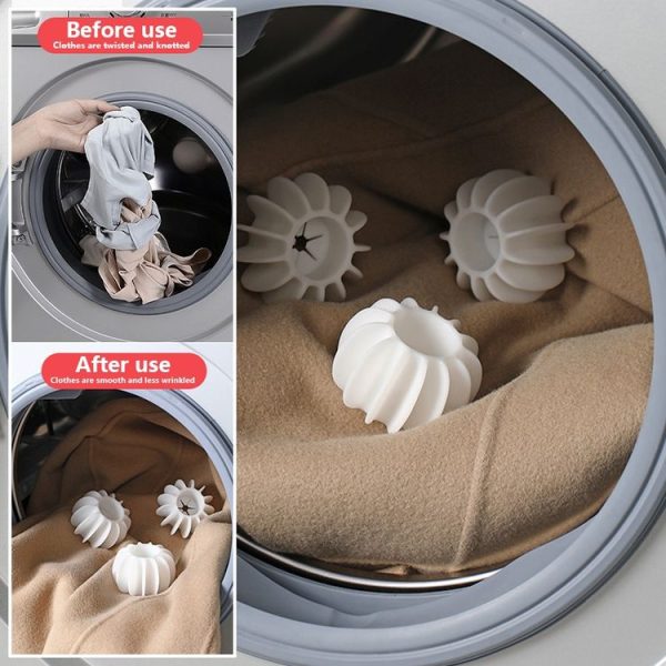 20pcs Laundry Ball Stain Removal Anti-tangle Cleaning Ball For Washing Machine (White) - Image 5