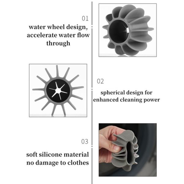 20pcs Laundry Ball Stain Removal Anti-tangle Cleaning Ball For Washing Machine (White) - Image 6