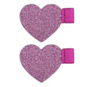 2pcs Mini Self-Adhesive Love Pen Holder PU Pen Clip Elastic Band Pen Insert (Pink)