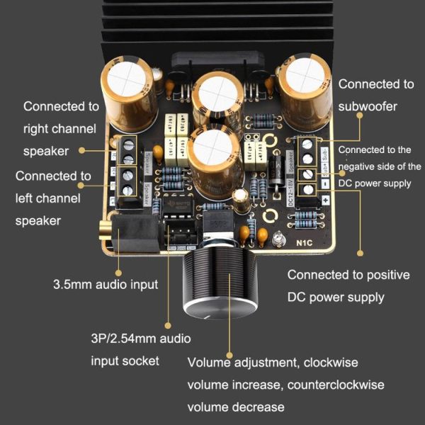 TDA7850 Amplifier Board 2.1 Channel 2x80W Car AB Type Amplifier Module DIY High Power 120W Bass - Image 6