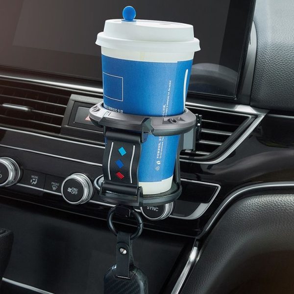 Car Air Conditioner Air Outlet Water Cup Holder Ashtray With Hook (Black Green) - Image 6