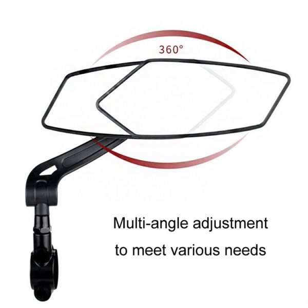 Mountain Bike High Definition Flat Reflective Rearview Mirror, Specification: Single Left - Image 4
