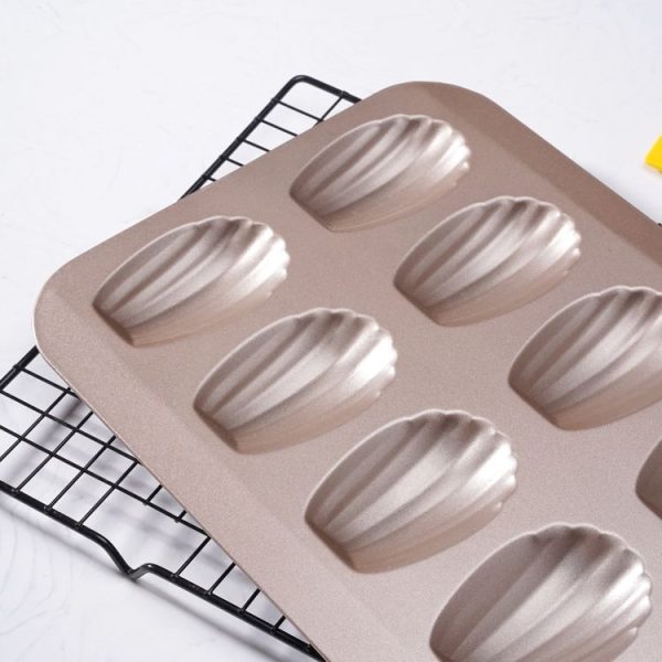 BM1067 Shell Shaped Non-stick Cake Mold Kitchen Biscuit Pan Baking Mold, Specification: 4pcs Shell - Image 4
