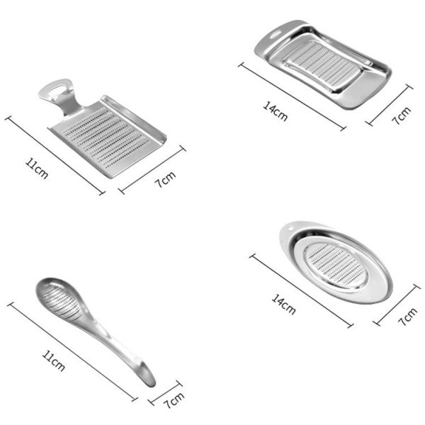 KS1001 Thicken Stainless Steel Ginger Garlic Vegetable Puree Grinder, Specification: Spoon - Image 3