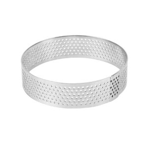BN1006 Stainless Steel Mousse Circle Thickened Perforated Cake Mold DIY Baking Tools, Specification: Round 3 inches