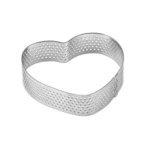 BN1006 Stainless Steel Mousse Circle Thickened Perforated Cake Mold DIY Baking Tools, Specification: Love 3.1 inches
