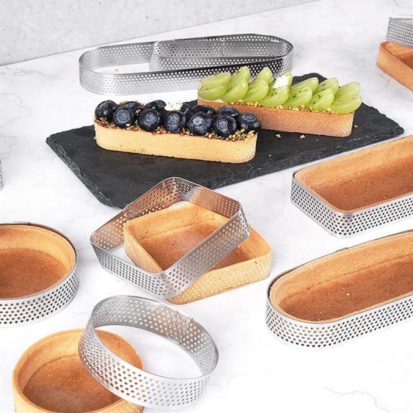 BN1006 Stainless Steel Mousse Circle Thickened Perforated Cake Mold DIY Baking Tools, Specification: Love 3.1 inches - Image 2