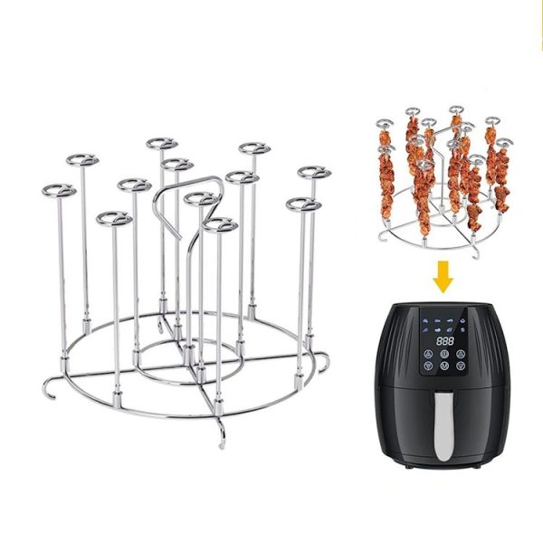 6QT Skewer Stand Grill Dehydrator Rack Air Fryer Accessories - Image 3