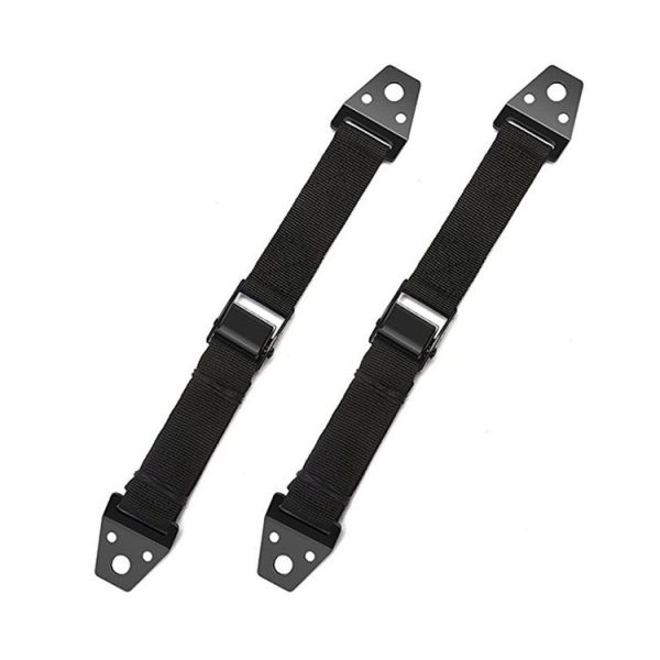 2pcs TV And Furniture Anti Tip Straps Baby Safety Lock Protection 2.5x80cm (Black)