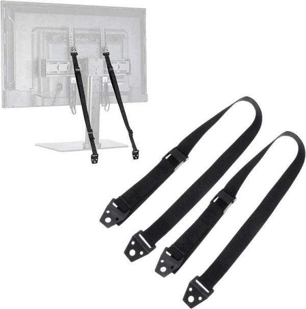 2pcs TV And Furniture Anti Tip Straps Baby Safety Lock Protection 2.5x80cm (Black) - Image 2