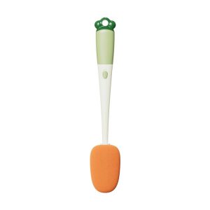 Long Handle Household Multifunctional Cup Washing Brush Carrot Shape 3 In 1 Cleaning Brush (Green)