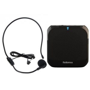 Rolton K400 Mini Audio Speaker Megaphone Voice Amplifier Support FM Radio TF MP3 (Black)