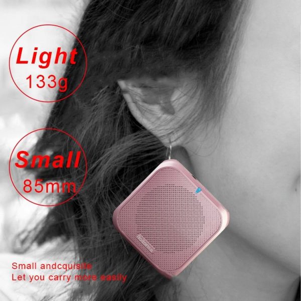 Rolton K400 Mini Audio Speaker Megaphone Voice Amplifier Support FM Radio TF MP3 (Black) - Image 5