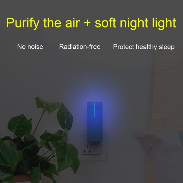 JHQ-12SS Negative Ion Air Purification UV Sterilizer with Night Light, Spec: EU Plug (White) - Image 4
