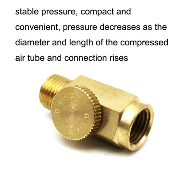 2pcs Air Flow Valve Pneumatic Tool Speed Control Switch Air Pressure Regulator Head (As Show) - Image 3