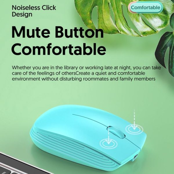 811 3 Keys Laptop Mini Wireless Mouse Portable Optical Mouse, Spec: Double Model (Beige) - Image 3