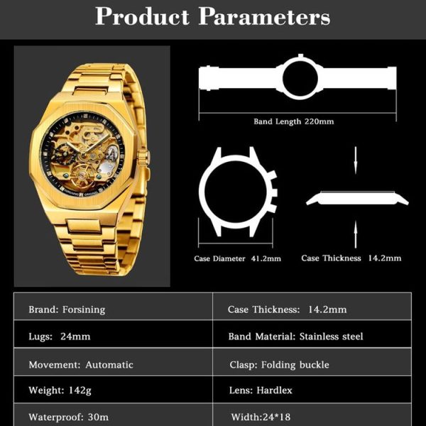 FORSINING F980 Luminous Three Eye Six Shot Weekly Steel Belt Men Fully Automatic Mechanical Watch (Silver Belt White Face) - Image 9