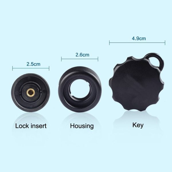 M6 Copper Nut Ant-theft Knob Motorcycle Mobile Phone Navigation Bracket Ant-theft Accessories (Black) - Image 2