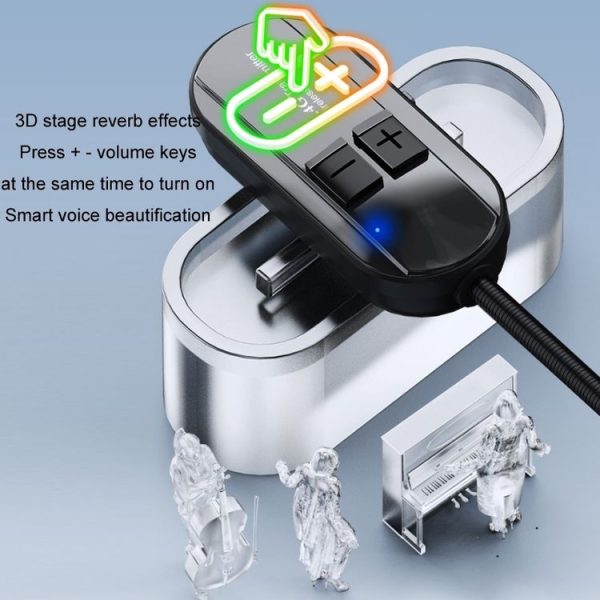 1 for 1 6.35mm Interface Wireless Head-Mounted Condenser Microphone Anti-Howling Loudspeaker - Image 3