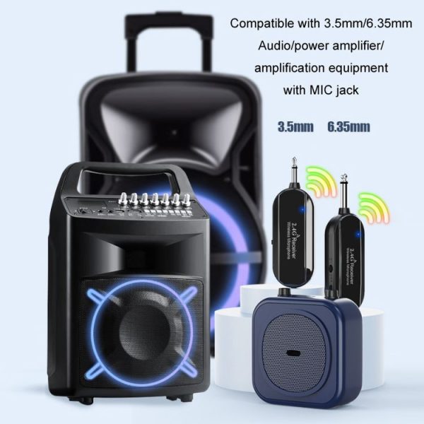 1 for 1 6.35mm Interface Wireless Head-Mounted Condenser Microphone Anti-Howling Loudspeaker - Image 5