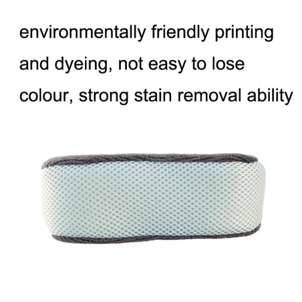 A01SP21 Ultra Fine Fiber Towel Cloth Sandwiches 8-shaped Multifunctional Car Washing Sponge Block (Gray Blue) - Image 4