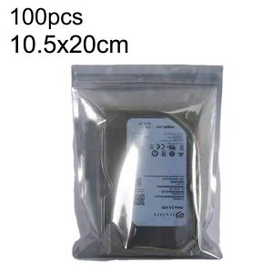 100pcs / Pack 10.5x20cm Anti-static Shielding Bag Hard Disk Insulation Bag Electronic Plastic Motherboard Packaging Bag