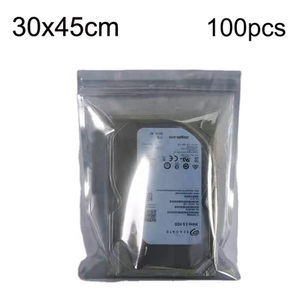 100pcs / pack 30x45cm Anti-static Shielding Bag Hard Disk Insulation Bag Electronic Plastic Motherboard Packaging Bag