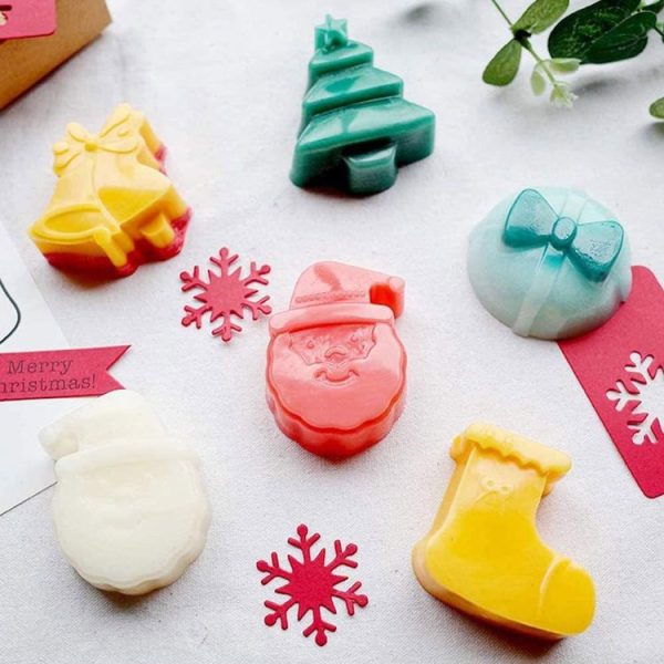 6 Cavity Cake Mold Food Grade Non-Stick Silicone Merry Christmas Festival Dessert Making Mould (Style 1) - Image 6