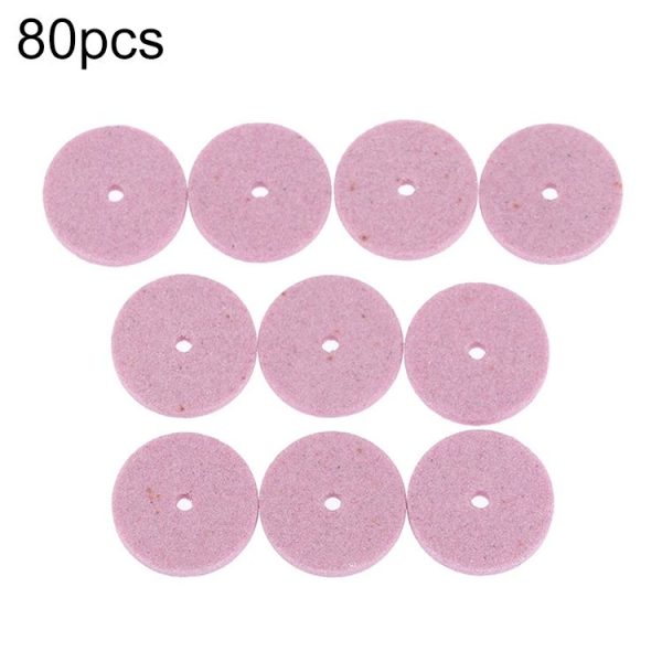 80pcs Small Grinding Wheel Sanding Blade Mini Sanding Machine Accessories, Color: Red