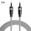EMK QH4.0 Mini Toslink 3.5mm Interface SPDIF Audio Fiber Optical, Length: 1m (Black)