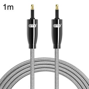 EMK QH4.0 Mini Toslink 3.5mm Interface SPDIF Audio Fiber Optical, Length: 1m (Black)