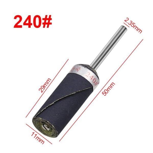 10pcs 3mm Handle Mirror Polishing Paper Stick, Mesh: 240 - Image 2