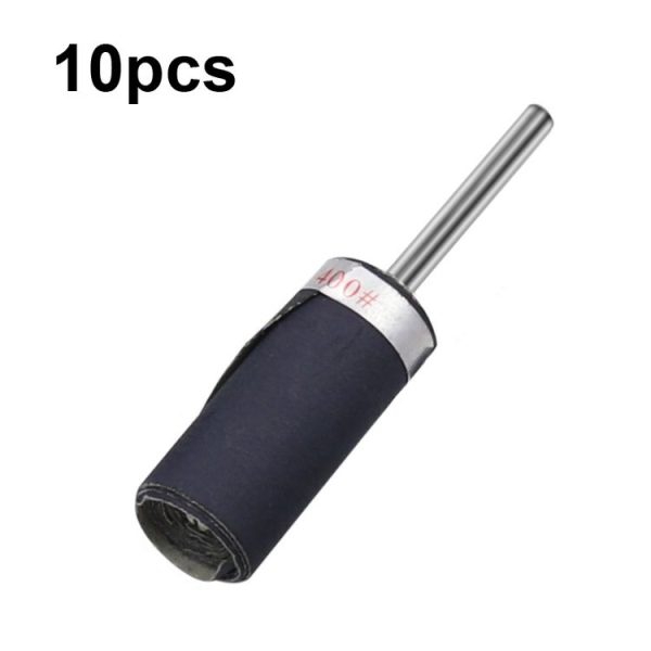 10pcs 3mm Handle Mirror Polishing Paper Stick, Mesh: 400