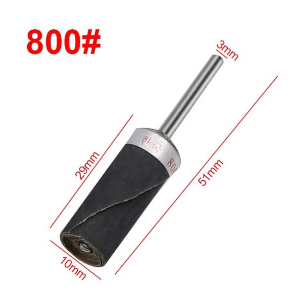 10pcs 3mm Handle Mirror Polishing Paper Stick, Mesh: 800 - Image 2