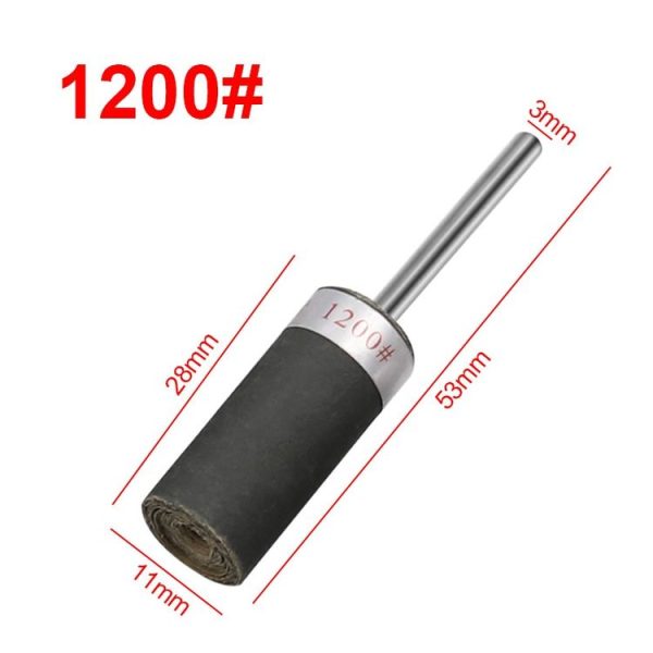 10pcs 3mm Handle Mirror Polishing Paper Stick, Mesh: 1200 - Image 2