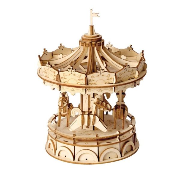 Rolife TG404 Rotating Trojan 3D Three -Dimensional Puzzle Board Children Wood Puzzles Model