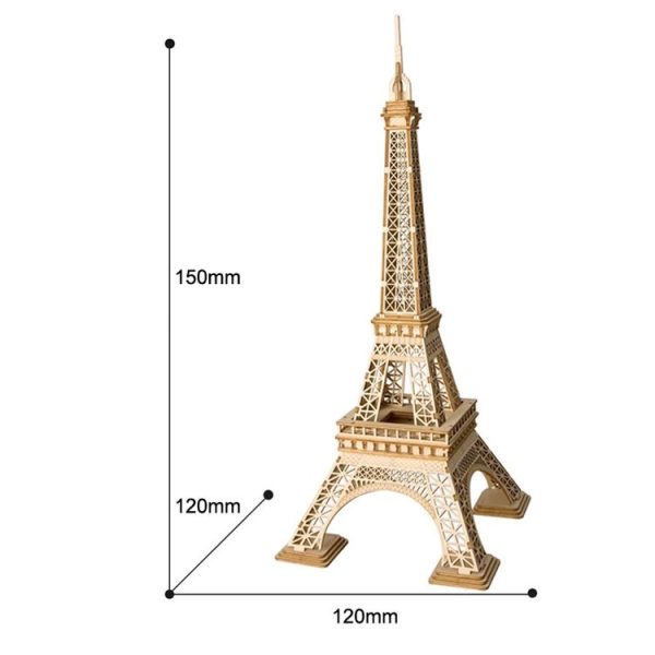 Rolife TG501 Eiffel Tower 3D Three -Dimensional Puzzle Board Children Wood Puzzles Model - Image 2