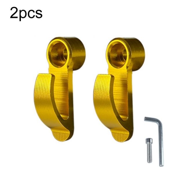 2pcs Motorcycle Modified Helmet Hook Scooter Side Storage Hook (Gold)