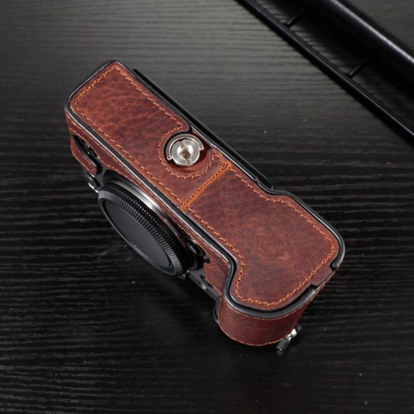 FUJIFILM X-T5 Camera Cowhide Bag Anti-scratch Protective Case Base Cover (Black) - Image 3