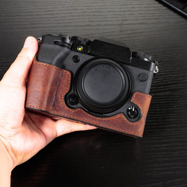 FUJIFILM X-T5 Camera Cowhide Bag Anti-scratch Protective Case Base Cover (Black) - Image 6