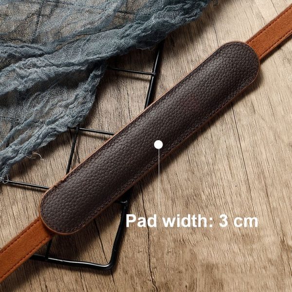 Outdoor Photography Cowhide Leather Camera Shoulder Hanging Neck Winding Strap, Spec: Pure Leather (Deep Coffee) - Image 5