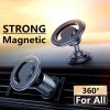 D19 Car Magnetic Mobile Phone Holder Rotatable Metal Navigation Bracket, Spec: Air Outlet (Black) - Image 2