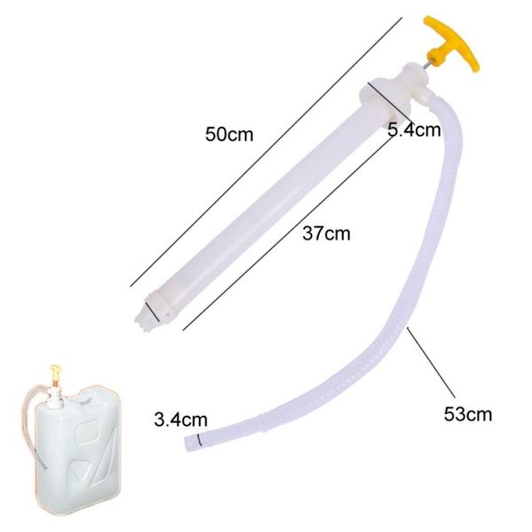 Manual Oil Extractor Plastic Aspirator Liquefaction Chemical Tube Hose Soft Lid 5.4cm - Image 3