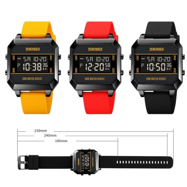 SKMEI 1848 Fashion Multifunctional Student Sports Waterproof Men Watch (Red) - Image 2