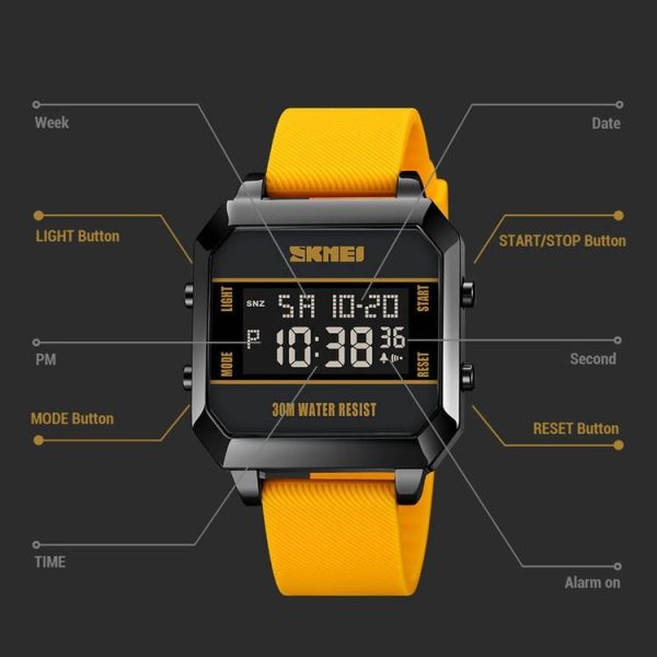 SKMEI 1848 Fashion Multifunctional Student Sports Waterproof Men Watch (Red) - Image 6